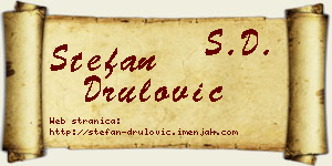 Stefan Drulović vizit kartica